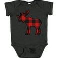 thumbnail image 3 of Inktastic Moose Silhouette Plaid Boys or Girls Baby Bodysuit, 3 of 5