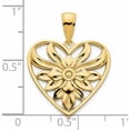 thumbnail image 3 of 14K Yellow Gold 14Ky Fancy Heart Pendant Made In United States -Jewelry By Sweet Pea, 3 of 7