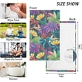thumbnail image 2 of Coolnut Hand Towels Painted Exotic Floral Patterned 2 PCS, Cotton Bath Towel for Drying Face Hands Body Decorative Water Absorbent Lightweight Towels for Bathroom Ktichen Travel Gym, 16"x28", 2 of 6