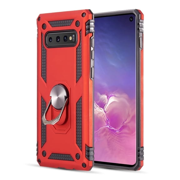 GSA Slim Shockproof Case w/Ring Stand for Samsung Galaxy S10 (6.1") - Red