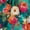 Teal Blue/Colorful, variant on Blue Orange Green Wallpaper Peel and Stick Boho Leaves Floral Contact Paper Removable Waterproof Stick on Walls Countertop Cabinet Renter Friendly 17.5 x 118In