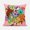 Multi Color, variant on Friendship Bouquet Indoor/Outdoor Pillow with Removable Cover in Blue Orange Pink Green20x20