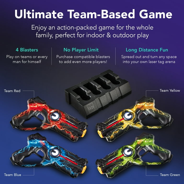 Best Choice Products Rechargeable Laser Tag Set, 4 Blasters