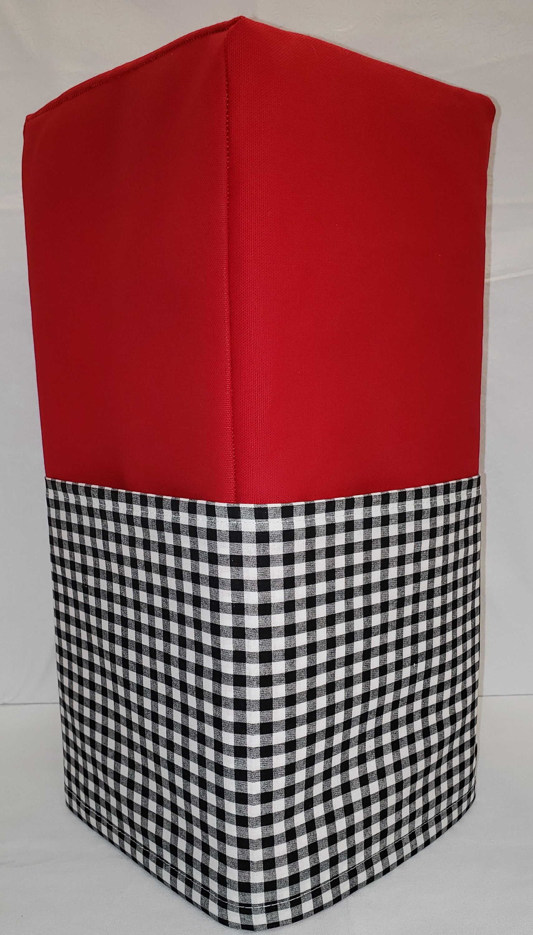 Canvas Red Checked Blender Cover Sizing Chart Located in Item Details