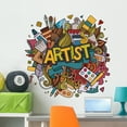 thumbnail image 1 of Hand Doodles Lettering Artist Wall Decal Wallmonkeys Peel and Stick Graphics (36 in H x 36 in W) WM502689, 1 of 4