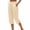 Khaki, variant on Purcolt Cotton Capri Pants for Women Loose Fit Straight Leg Drawstring Elastic Waist Summer Casual Cropped Pants