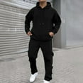 thumbnail image 2 of BOOMNY Men Sweatsuits Set Plus Size Hoodies Sweatpants 2Pcs Gym Sweat Suits Running Jogging Fall Winter Athletic Tracksuit Outfits, 2 of 7