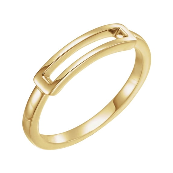 14K Yellow Open Bar Ring in 14k Yellow Gold