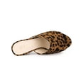 thumbnail image 4 of BLISSFUL STEP Women's Shoes Chunky Platform Open Toe Slides Block Heel Sandals Leopard 10, 4 of 8