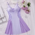 thumbnail image 1 of Puntoco Conjunto de pijama cómodo para mujer, conjunto de lencería erótica con falda corta de encaje y borlas con cuello colgante de talla grande para mujer, 1 of 5