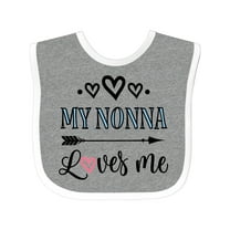 Inktastic My Nonna Loves Me Girls Girls Baby Bib