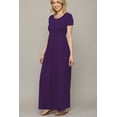 thumbnail image 4 of Made by Johnny Women's Short Sleeve Loose Plain Casual Long Maxi Dresses with Pockets S DARK_PURPLE, 4 of 6