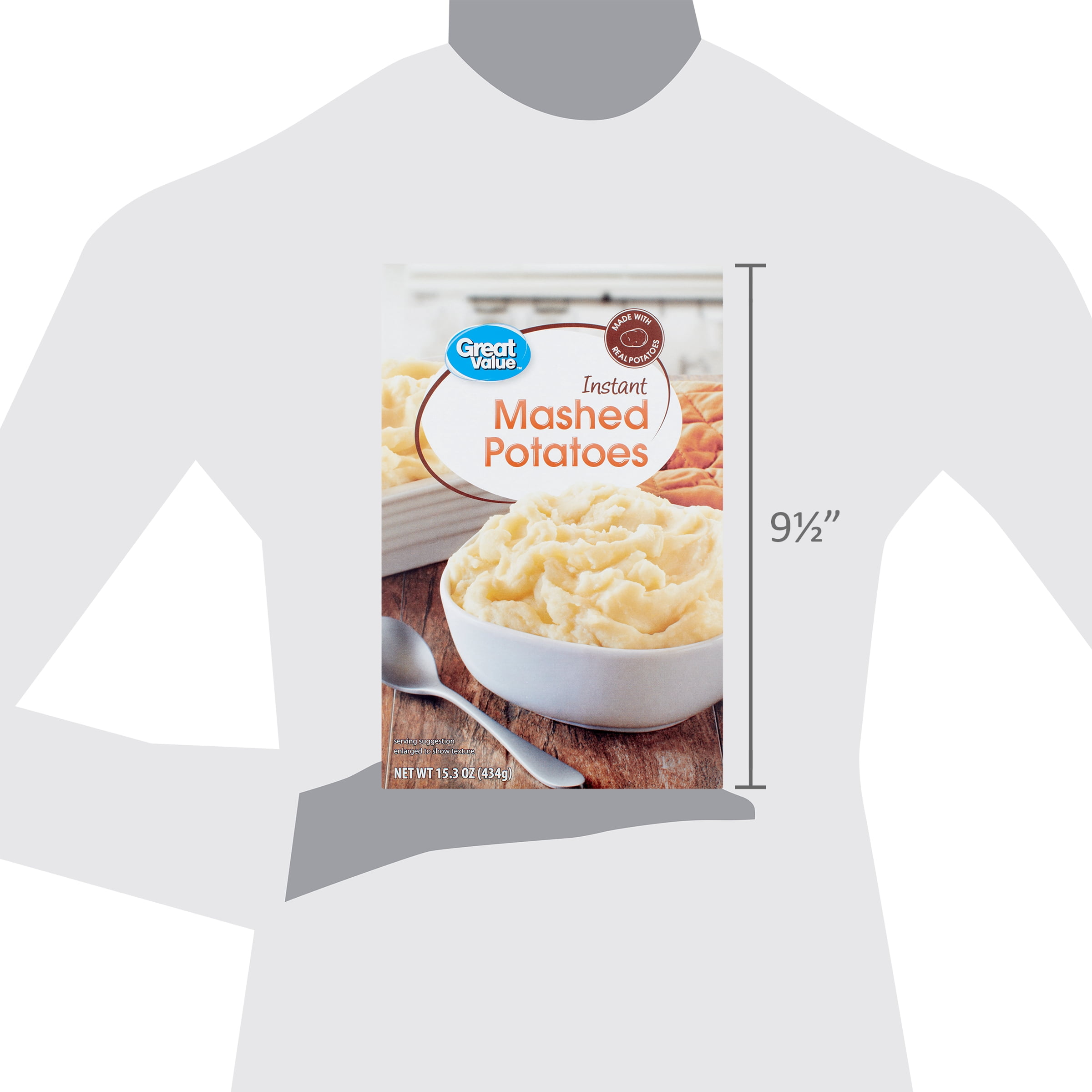 Great Value Instant Mashed Potatoes, 15.3 oz