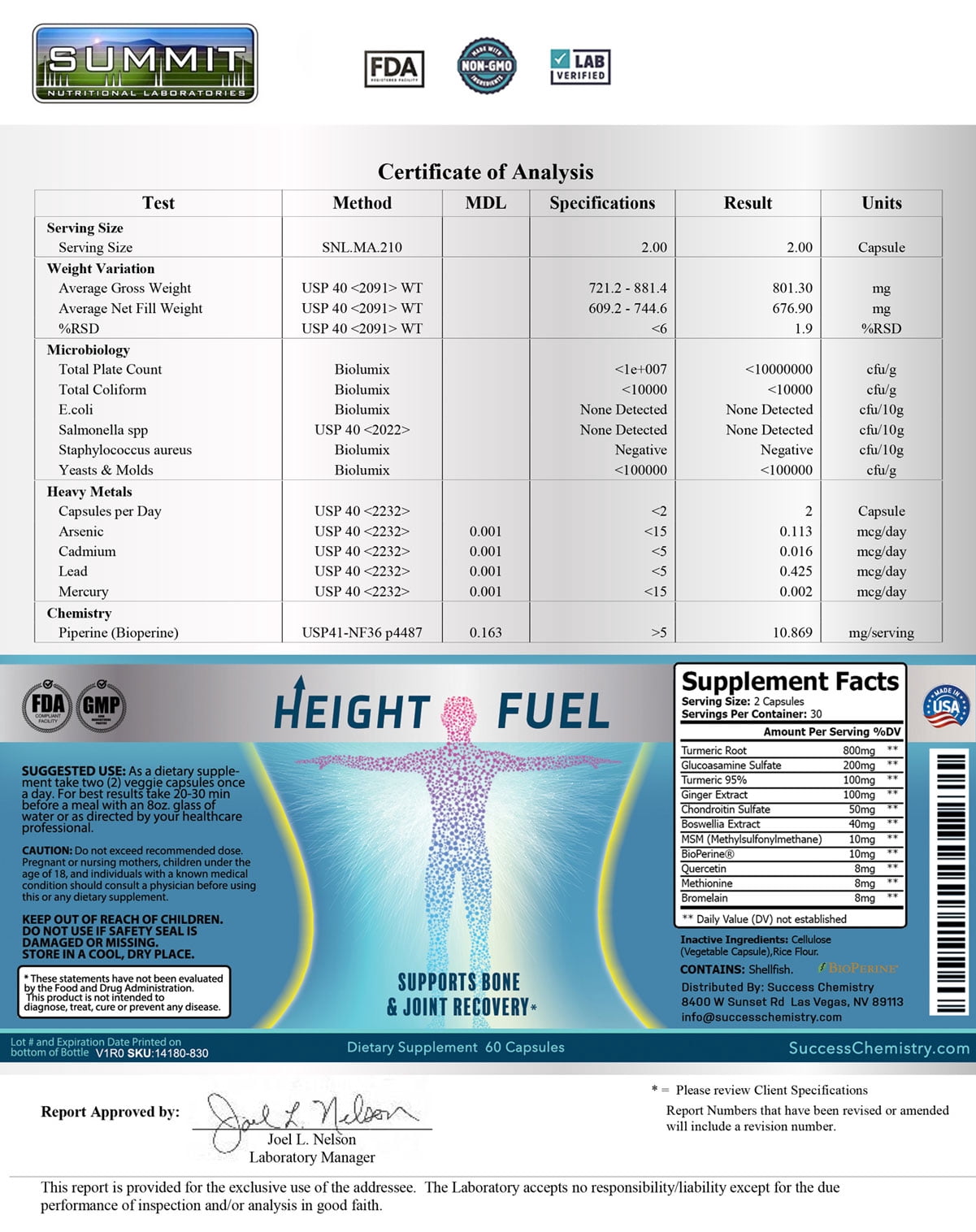 Success Chemistry Maximum Strength Height Growth Support | Natural Supplement with Herbal Blend - General Health & Wellness Support for Adults - 60 Count