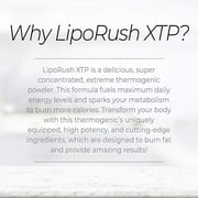 NDS Nutrition LipoRush XTP Thermogenic Fat Burner with L-Carnitine - Energy, Focus, and Appetite Control - Extreme Thermogenic Fat Burning Powder Weight Loss - Blue Berry Snow Cone (45 Servings)