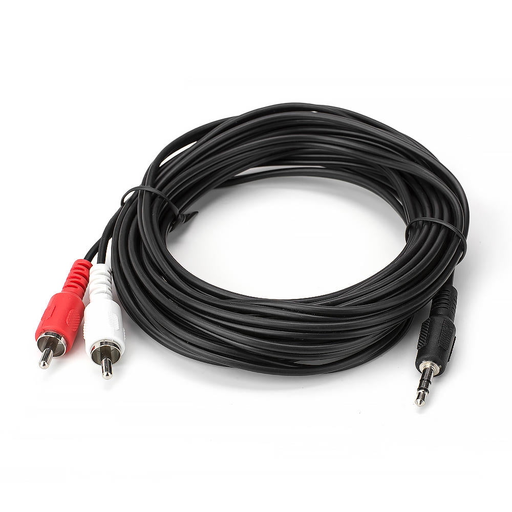 3.5mm Stereo Plug/2 RCA Plug Cable Black Walmart Canada