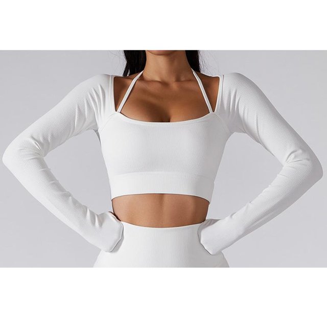 Top deportivo de entrenamiento de Yoga para mujer, Top de Yoga para mujer, ropa larga de Yoga, ropa deportiva femenina, artesanía Superior