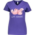 thumbnail image 3 of Inktastic Let's Relaxolotl with Cute Sleeping Axolotls Women's V-Neck T-Shirt, 3 of 5