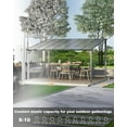 thumbnail image 6 of 2024 New 12' x 14' Lean to Gazebo, Hardtop Wall Pergola with Polycarbonate Roof, Aluminum Frame Mounted Gazebo for Lawn Patio Deck Yard and Party, 6 of 7