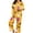 C24 Yellow, variant on CONZONE Halloween Pajamas for Women Set Short Sleeve Button Down Graphic Tops Pants Pjs 2 Piece Spooky Season Sleepwear