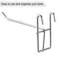 thumbnail image 3 of Uxcell Grid Wall Hooks Store Garage Storage Wall Organizers 4 Inch Silver, 10 Count, 3 of 5
