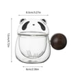 thumbnail image 2 of Taza de té de cristal Panda de 350ML con infusor y tapa, taza de infusión de vidrio de borosilicato for té floreciente, 2 of 6