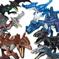 thumbnail image 3 of Jurassic Dinosaur World Brutal Raptor t-rex Triceratops Indominus Rex modelo bloques de construcción Dino Velociraptor figura ladrillos Juguetes, 3 of 5