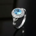 thumbnail image 2 of QQTDFG Fashion 925 Silver Women Jewelry Aquamarine Wedding Bridal Rings Gifts Size 6-10-#4-9, 2 of 3