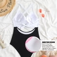 thumbnail image 3 of Traje de baño de una pieza para mujer con control abdominal, traje de baño entallado de cintura alta con tirantes ajustables, 3 of 5