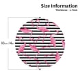 thumbnail image 2 of Lsque Flamingos Pattern 4" Drink Coasters Set of 4, PVC Leather Absorbent Coasters, Table Coaster Set Decorative Coffee Cup Coasters Housewarming Gift -Round Shape, 2 of 6