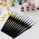 thumbnail image 4 of 12 pinceles de nailon para pintar detalles, pelo de lobo, delineador de escritura de alto rendimiento para Negro, 4 of 9