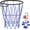 A-Blue, variant on Heavy Duty Basketball Hoop Net, Anti-Rust Carbon Steel Chain Net for Standard 18" Hoops, 12-Loop Design for Indoor & Outdoor Use