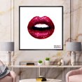 thumbnail image 3 of Designart Sexy Red Woman Lips FLOAT FRAME WALL ART, 3 of 4