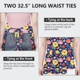 thumbnail image 6 of Pioneer Flower Floral Print Pattern Apron for Women and Men, Cotton Linen Waterproof with Pockets, Adjustable, 33x27 Inch for Kitchen, Gardening, BBQ, Salon, 6 of 6