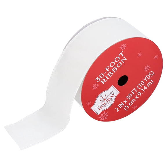 White Velvet Christmas Ribbon, 2" x 30', by Holiday Time