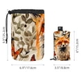 thumbnail image 5 of PhooArto Drawstring Cosmetic Bag, Barrel Shaped Portable Travel Makeup Bags, Fox Butterfly Pattern Large Capacity Waterproof Multifunctional Bucket Toiletry Bag, 5 of 6