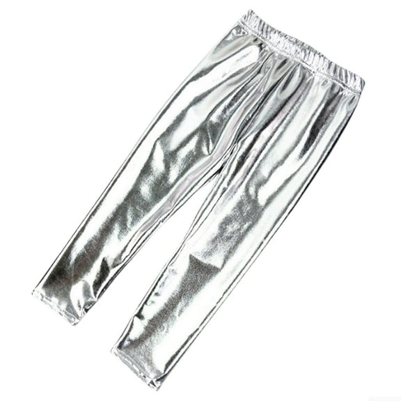 FEIFLY Pants Child Girls Thermal Leggings Bright Metallic Warm Winter Pattern Children Winter Thick Warm Trousers Solid Color Toddlers Fashionable Daily Regular Stretch Travel Slacks