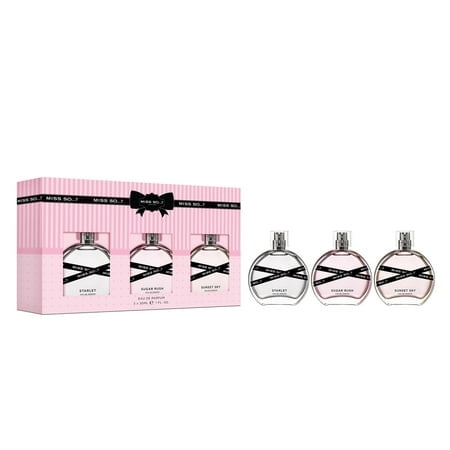 So? ...? Miss Set - Collection Cadeau - Parfums Starlet, Sugar Rush et Sunset Sky pour Femmes - Élégantes Notes de Parfum à la Vanille - Sans Cruauté - 3 Pcs