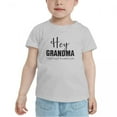 thumbnail image 2 of Hey Grandma I Can't Wait To Meet You Cute Toddler Tshirts for Boys Girls (Gray, 5/6T), 2 of 5