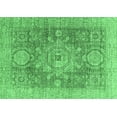 thumbnail image 1 of Ahgly Company Indoor Rectangle Abstract Emerald Green Modern Area Rugs, 5' x 7', 1 of 4