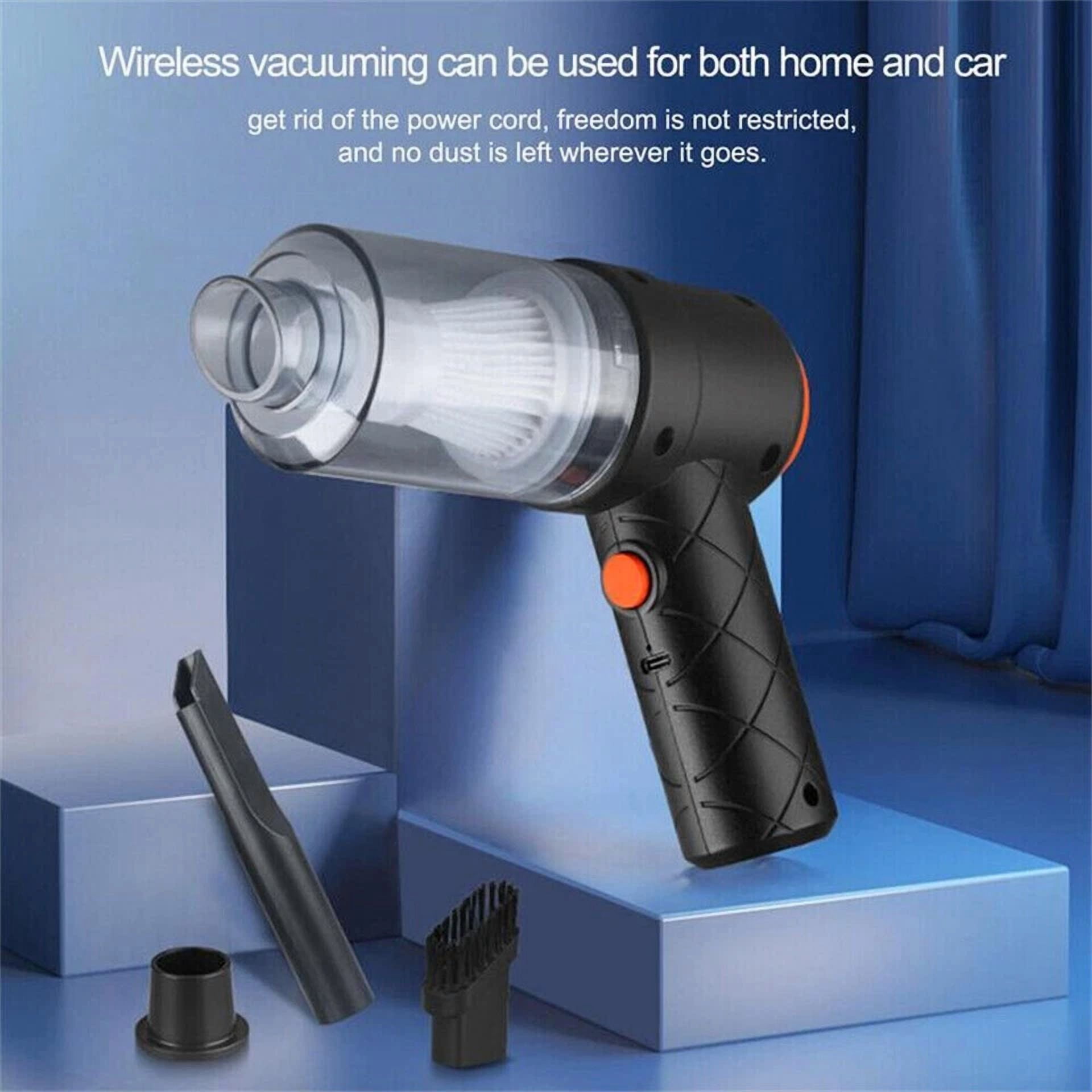 CIRCLE- Car Vacuum Cleaner Air Blower Wireless Handheld Rechargeable Mini Duster Home Us