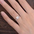 thumbnail image 4 of Princess Cut Moissanite Engagement Ring Solid Silver Infinity Ring Antique Moissanite Wedding Ring Anniversary Gift Ring for beloved, 4 of 5