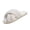 White, variant on Womens Fuzzy Slippers Cross Band Open Toe Slides Elegant Pearl Beaded Lace Ruffle Trim Soft Plush Faux Fur Indoor Outdoor Anti-Slip Sole Spa Lounge House Shoes
