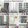 thumbnail image 7 of Buffalo Plaid Window Treatment Set,Light Filtering Curtain Woven Lines Pattern Drapes for Living Room and Bedroom, Semi Sheer Rod Pocket Modern Farmhouse Style 2 Panels 40"x84"x2,Beige&Blue, 7 of 7