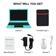 CHIBBS Kids Portable Laptop Computer Powered by Windows 11 Intel, 8gb Ram+ 128gb Rom, 10.1 Inch Personal Laptop Computer, HDMI, USB, Bluetooth, Wi-Fi, Blue