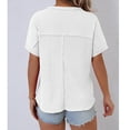 thumbnail image 3 of Womens T Shirts Crewneck Short Sleeve T-Shirts Summer Casual Loose Tunic Tops with Pocket, 3 of 6