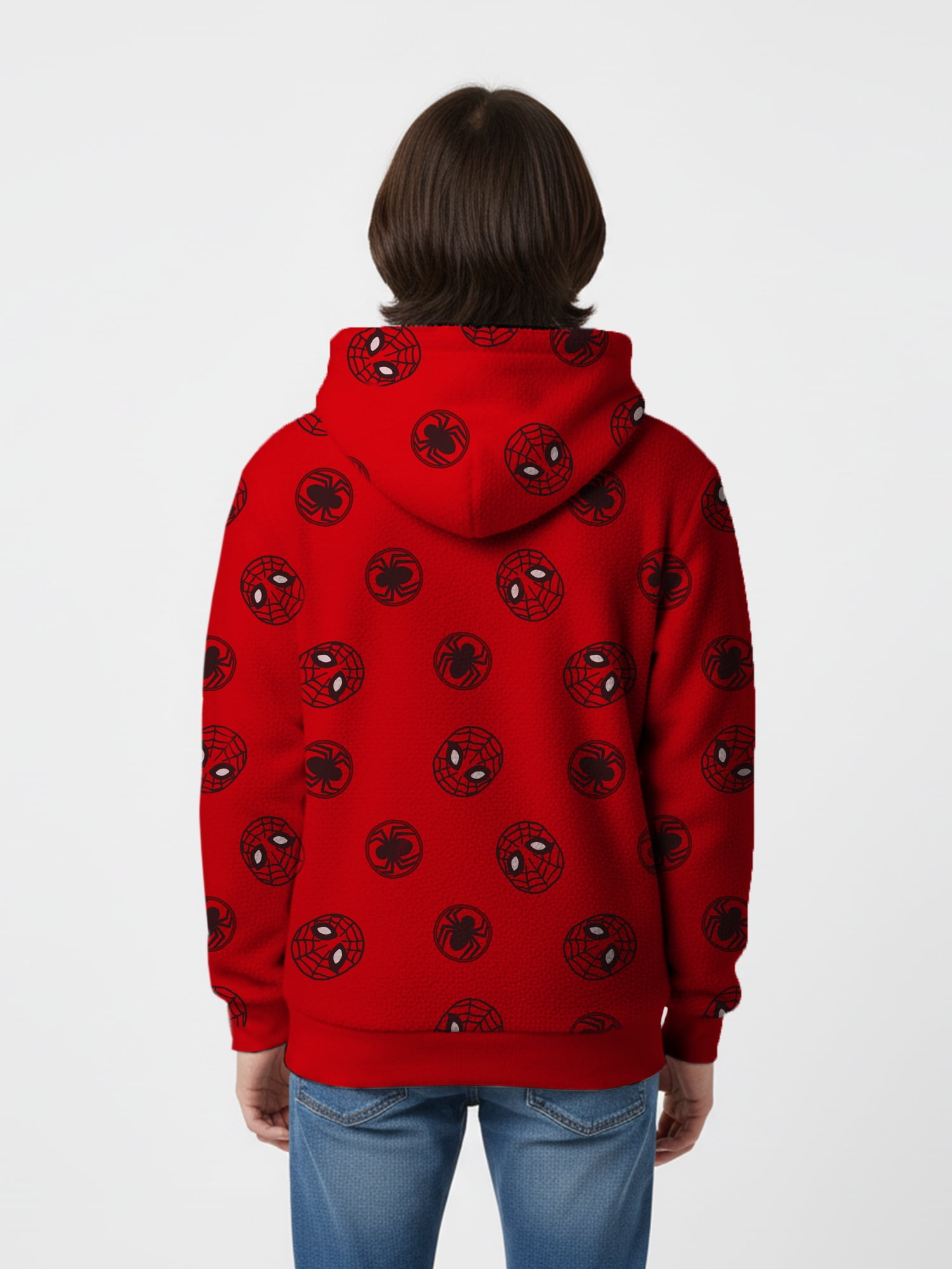 Spider-Man, Boys' & Big Boys' Hooded Woobie, Circle Spidey, Sizes 4-18