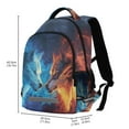 thumbnail image 3 of ALAZA Artistic Wild Wolfs Animal Backpack Elementary School Bag Bookbag Travel Rucksack, 3 of 7