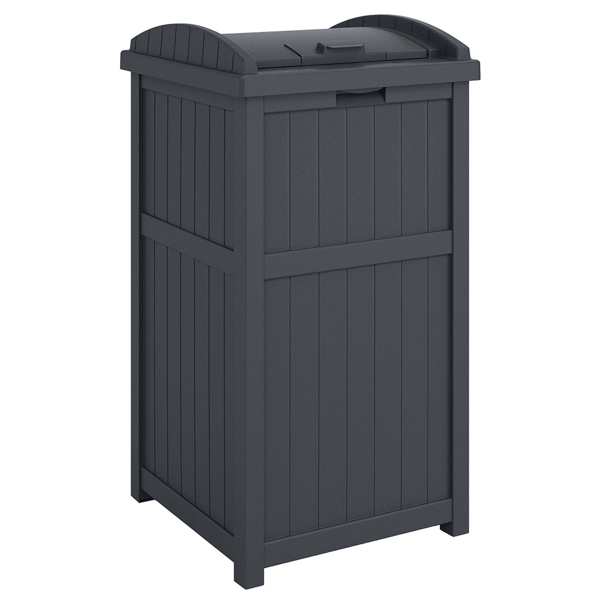 Suncast 30-Gallon Hideaway Outdoor Trash Waste Bin, Cyberspace (2 Pack)