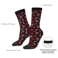 thumbnail image 4 of Fuzoiu doodle hearts Print Athletic Crew Socks for Men & Women,Casual Crew Socks,Above Ankle Crew Socks for Business, Casual, 4 of 6